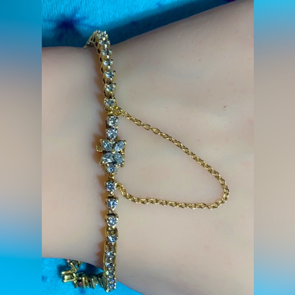 14k gold diamond bracelet